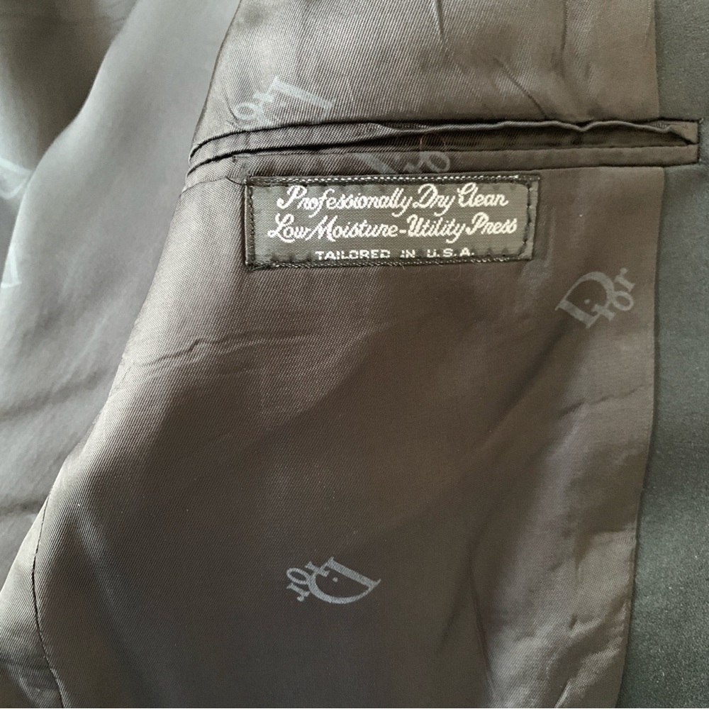 Christian Dior Monsieur Black Evening Jacket Satin Lapels - Picture 11 of 12